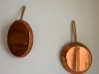 Set of 4 Authentic European copper cookware Collection