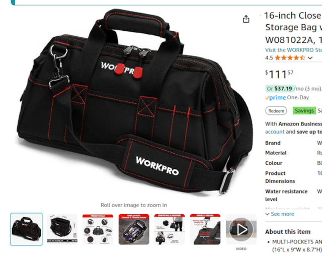 TOOL STORAGE BAG - Black (NEW!) in Tool Storage & Benches in City of Toronto - Image 9
