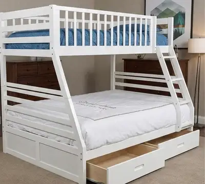 Modern Twin Over Full Bunkbed With Storage Drawers Included, View more