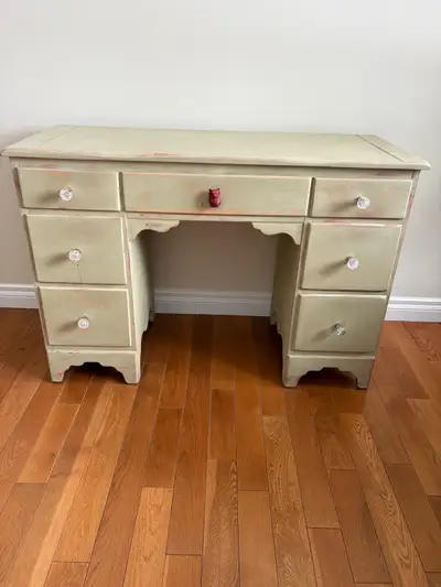 Refurbished solid wood desk, View more