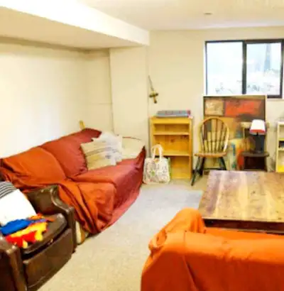 2 bedrooms in a large bsmt suite are available May 1st, for a MALE students or young professionals....