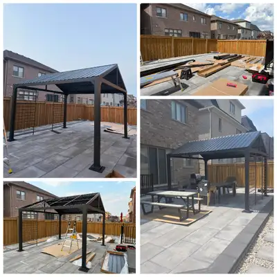 Gazebo installation / Gazebo assembly, View more