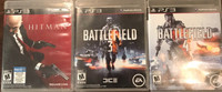 Jeux PS3 Hitman, Battlefield 3 et 4