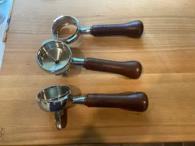 Portafilter set, 58mm, 3pcs, Pullman, Jarrah wood, used, View more