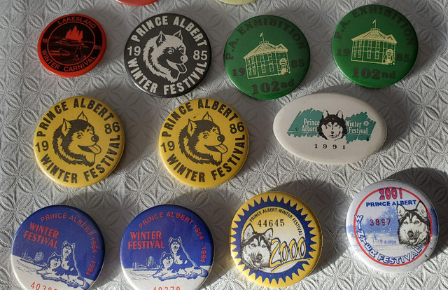 Vintage Winter Festival and PA Exhibition pin back buttons in Arts & Collectibles in Prince Albert - Image 4