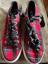 Brand new plaid sneakers