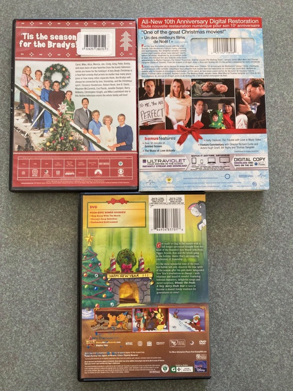 Christmas DVDs EUC A Very Brady Christmas Love Actually Winnie  in CDs, DVDs & Blu-ray in La Ronge - Image 2