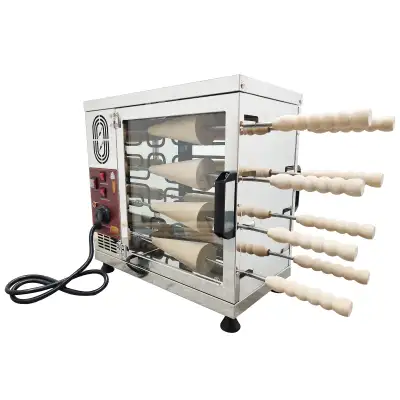 110V 16Roller Chimney Cake Oven Cone Baking Grill Machine 220351, View more