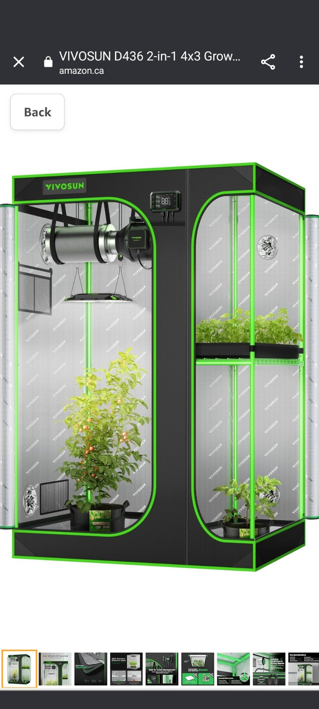 4x3 duel compartment grow tent in Hobbies & Crafts in Markham / York Region