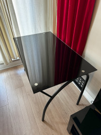 Black Glass Desk