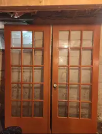 2 antique French doors 