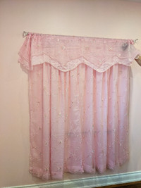 pink princess curtains drapes with decorative rods