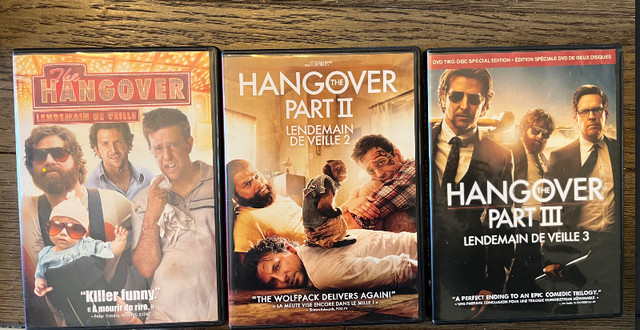 Complete set of  'The Hangover'  movie DVDS. in CDs, DVDs & Blu-ray in Cape Breton
