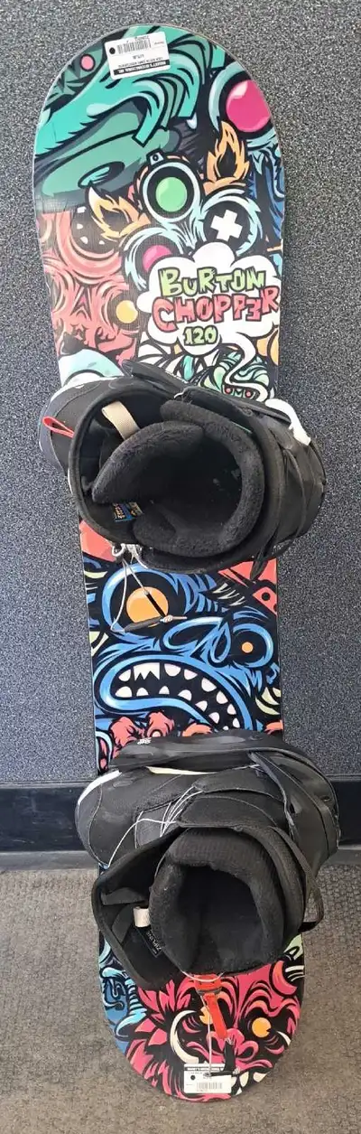 120cm Burton Snowboard & Boots Combo(31294313), View more