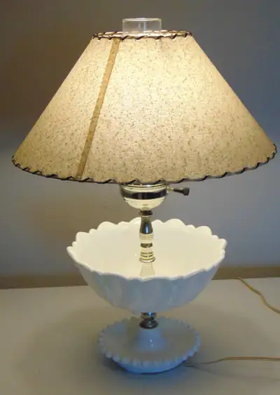 MILK GLASS LAMP, View more