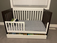 3-in-1 Storage Crib With Standard Crib Mattress