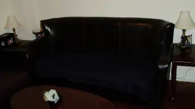 2 Love Seats For Free   Made Off P U Leather., View more