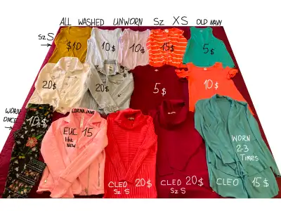 teen/ladies sz XS NEW tops/jean jackets/sweaters READ descriptio, View more