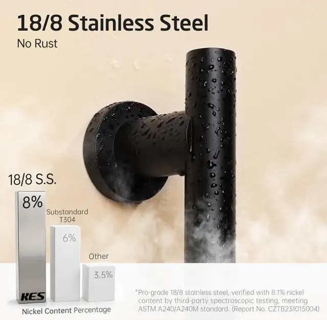 New Shower Head with Hose and Adjustable Shower Slide Bar/Black in Bathwares in Calgary - Image 10