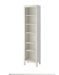 Ikea White Solid Wood Hemnes Bookshelf