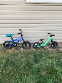 12” Strider and a pedal bike for sale  $40 for both!!