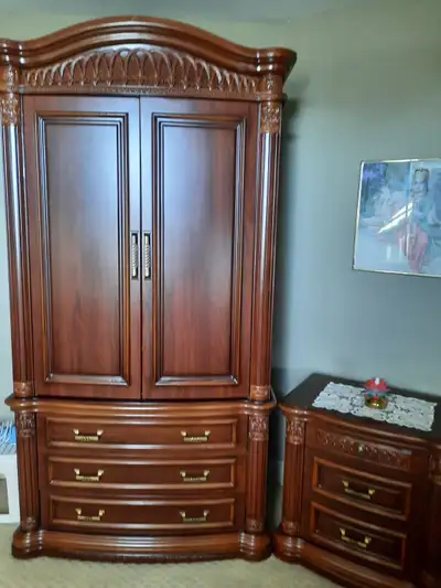 Wooden Armoire and night table , View more