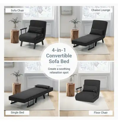 Canapé-lit 4 en 1 , VALEUR 425$, View more