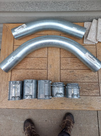 26' x 2 1/2 electrical galv emt conduit plus fittings