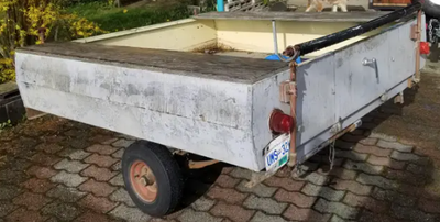 Small older, u-built utility trailer. Used for garden waste, moving kids, camping, etc. Have used wi...