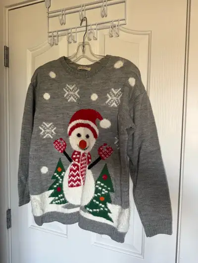 Christmas Snowman Sweater - Size L, View more