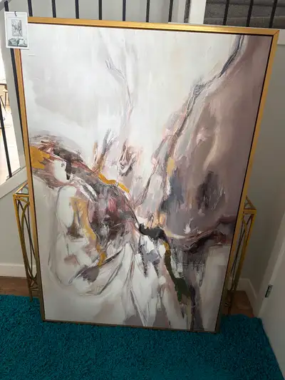 New Large Gold Framed Canvas, View more
