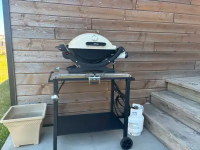 Weber Q1000 BBQ + Cart + Full Tank + Hose + Cover – Ready to Use, View more
