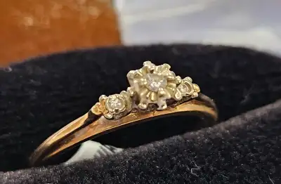 2.076g 14K Yellow Gold Ring w/Small Diamond in White Gold High Setting Only $169.99 Plus Tax!! Most...