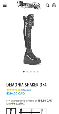 Boots for girls, black, Demonia Shaker