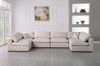 NEW XL Cloud Modular 6-Piece Sectional Couch in Oatmeal