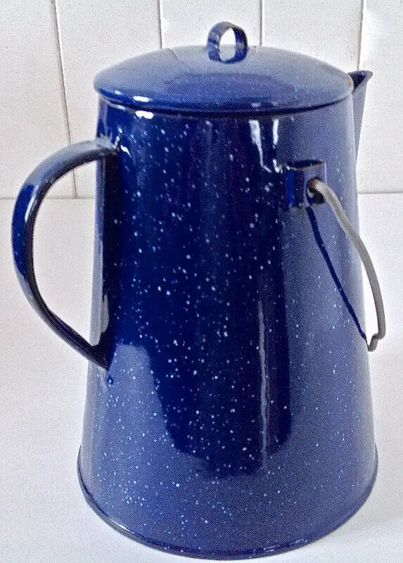 Antiquity. Collection. Large enameled iron teapot63417655144449124