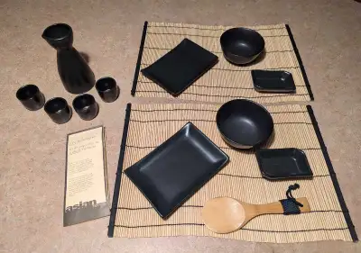 Enhance your sushi nights with this elegant sushi prep kit and serving dishes, perfect for two! Incl...