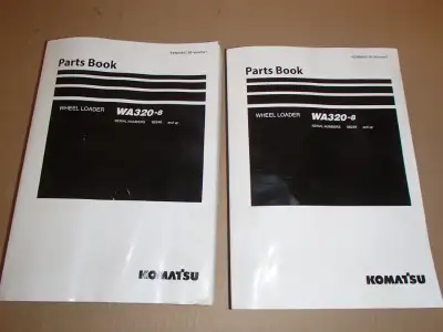 Original Komatsu WA320-8 Wheel Loader Parts Manuals (2 volume set) , for machie serial #'s 86246 - u...