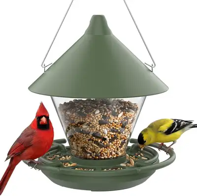Kingsyard Wild Bird Feeder for Outdoors Hanging, No-Waste Tray, View more