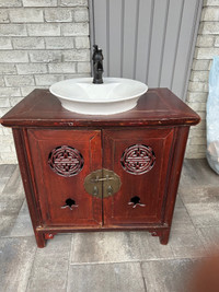Solid Wood Rustic Bathroom Vanity