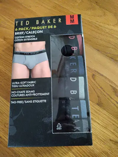 Brand New Ted Baker 6 Pack Brief Cotton Stretch Size M for sale., View more