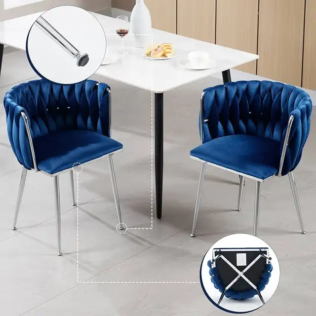 Beautiful modern velvet Bar chair and dining chair Chrome legs in Chairs & Recliners in Markham / York Region - Image 8