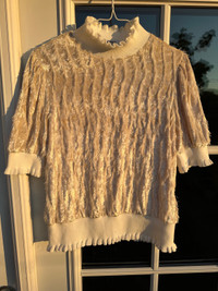 Vintage Miu Miu Gorgeous Feather shining knitted shirt 