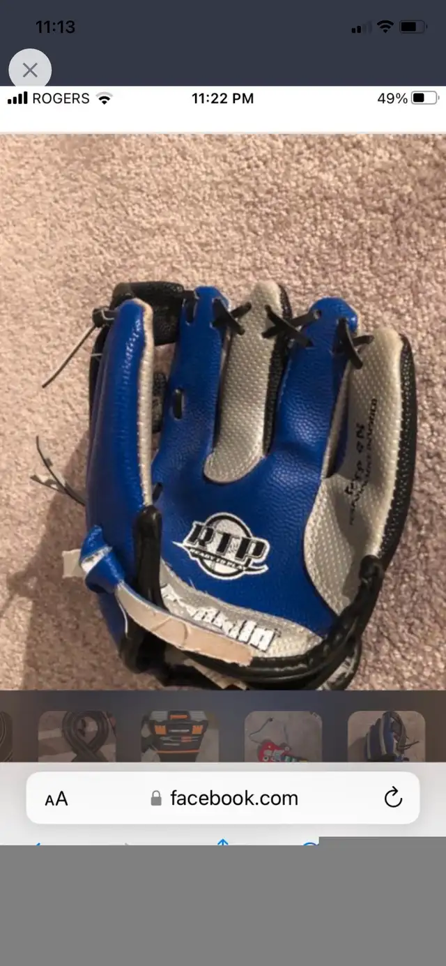 Baseball helmet & glove. in Other in Kawartha Lakes - Image 4