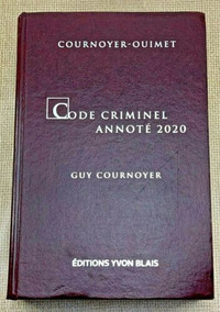 Code criminel annoté 2020