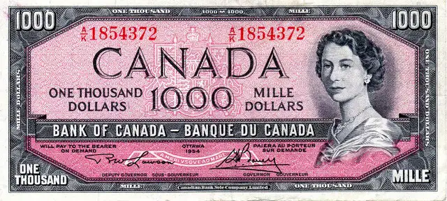 Canadian $1,000 / $1000 / One Thousand Dollar Bill bank note in Arts & Collectibles in City of Toronto - Image 2