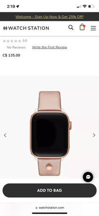 New in box Kate spade watch band - leather rose gold 