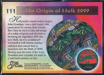 1994 Flair Marvel Annual Trading Card #111 Hulk 2099 NM/MT. dans Art et objets de collection  à Longueuil/Rive Sud - Image 2