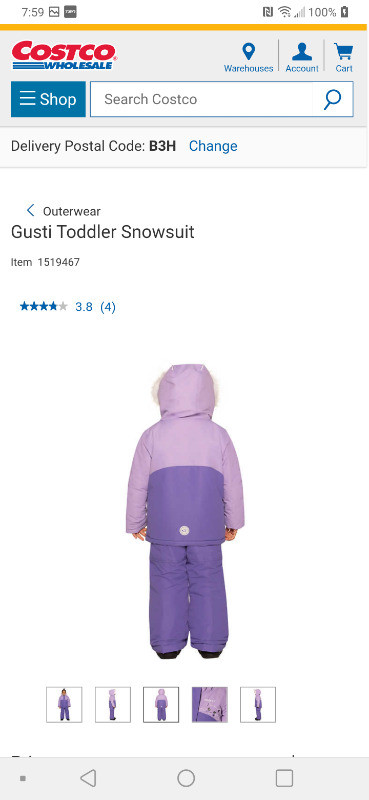 Gusti girls 2pc snow suit purple. Size 2T. Brand new with tags in Clothing - 2T in City of Halifax - Image 3