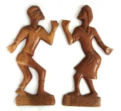 PLAQUES MURALES en BOIS VINTAGE  HAITIAN FOLK ART WALL PLAQUES, View more